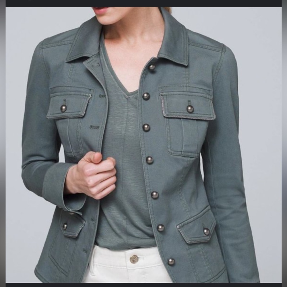 WHBM Military green Women's Jacket size 0